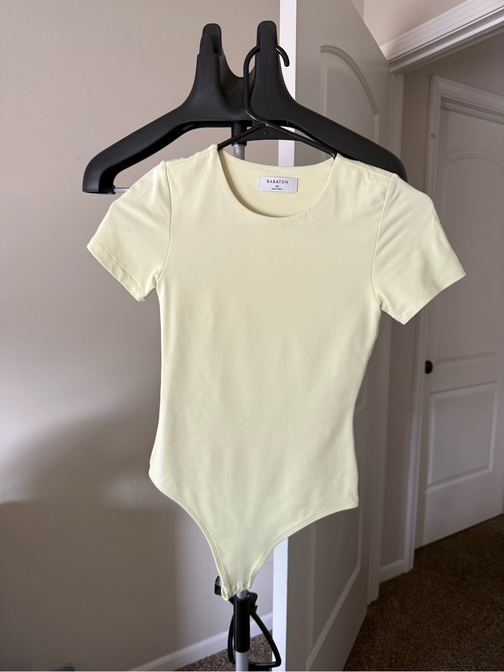 Aritzia Babaton Pale Yellow Kids One-Piece Bodysuit
